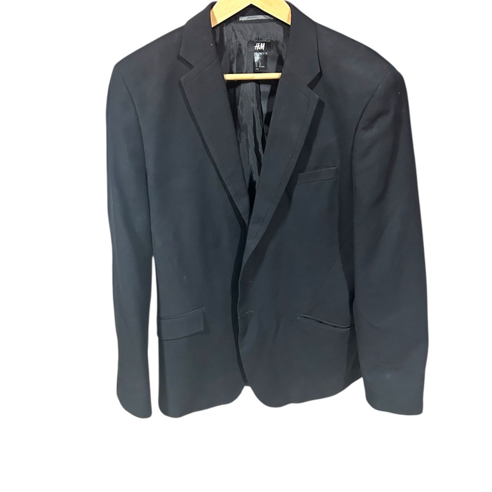 H&M Black Sport Coat Modern Cut Blazer